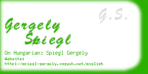 gergely spiegl business card